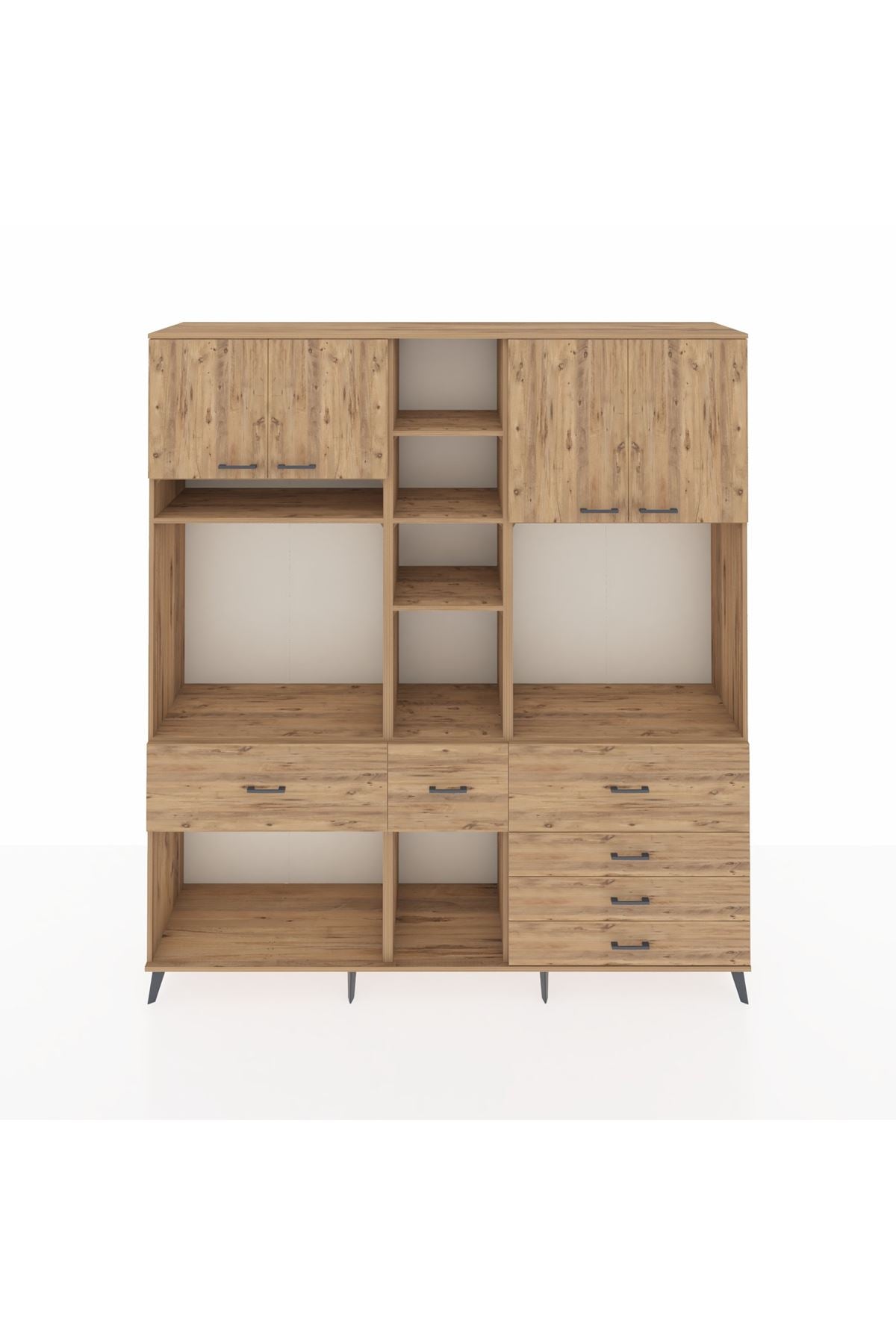 Hyperion Dolap 11 Raflı 6 Çekmeceli 4 Kapaklı 220x44x243 - S553M036V21B