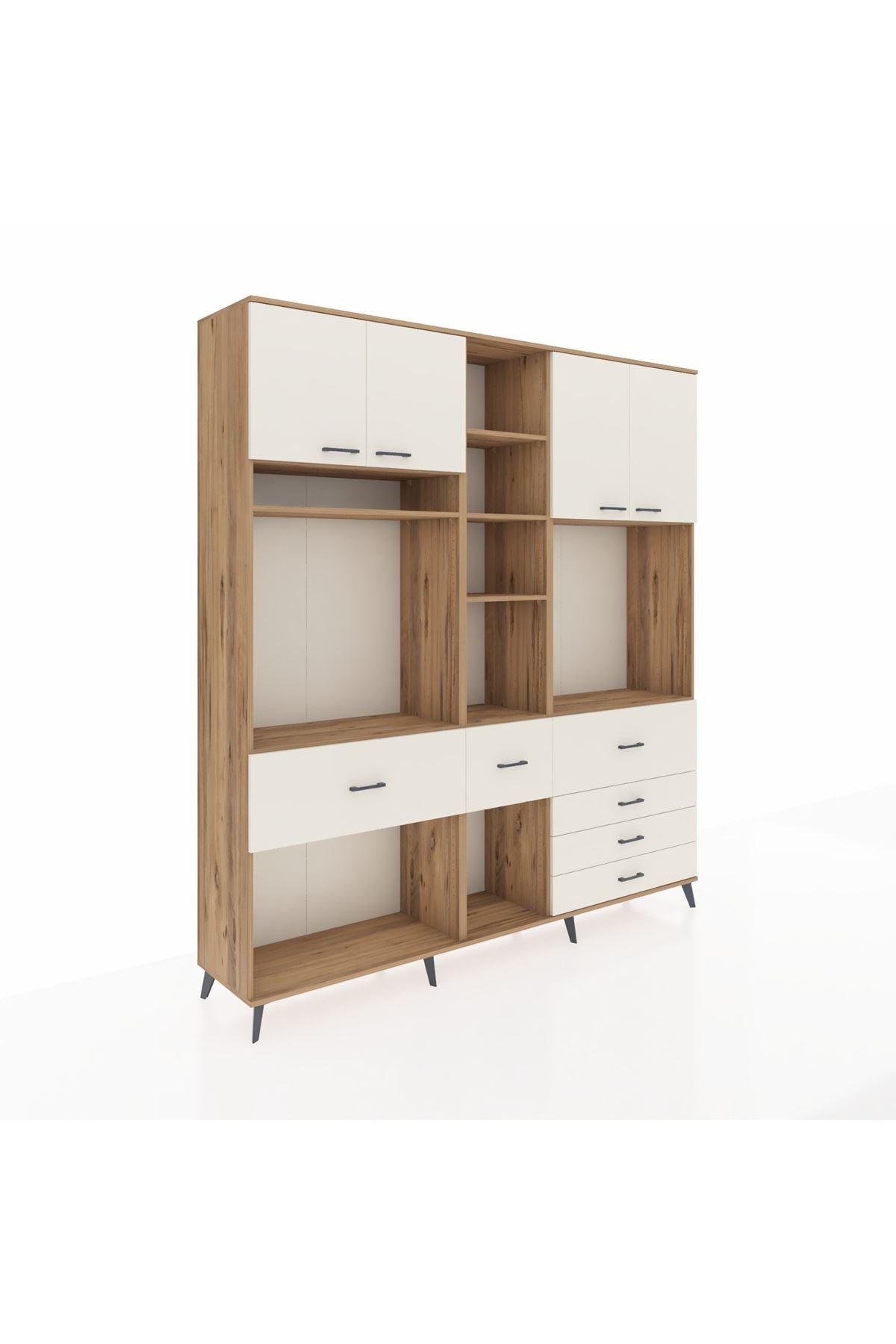 Hyperion Dolap 11 Raflı 6 Çekmeceli 4 Kapaklı 220x44x243 - S553M036V22B