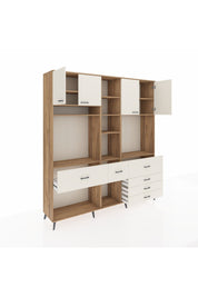 Hyperion Dolap 11 Raflı 6 Çekmeceli 4 Kapaklı 220x44x243 - S553M036V22B