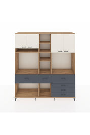 Hyperion Dolap 11 Raflı 6 Çekmeceli 4 Kapaklı 220x44x243 - S553M036V23B