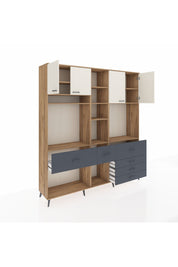 Hyperion Dolap 11 Raflı 6 Çekmeceli 4 Kapaklı 220x44x243 - S553M036V23B