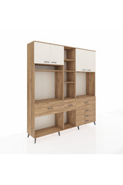 Hyperion Dolap 11 Raflı 6 Çekmeceli 4 Kapaklı 220x44x243 - S553M036V24B