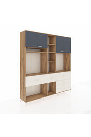 Hyperion Dolap 11 Raflı 6 Çekmeceli 4 Kapaklı 220x44x243 - S553M036V25B