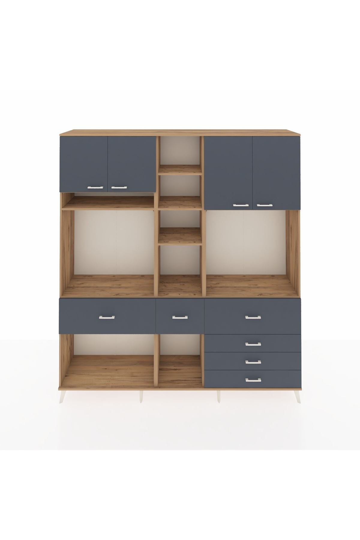 Hyperion Dolap 11 Raflı 6 Çekmeceli 4 Kapaklı 220x44x243 - S553M036V26B