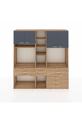 Hyperion Dolap 11 Raflı 6 Çekmeceli 4 Kapaklı 220x44x243