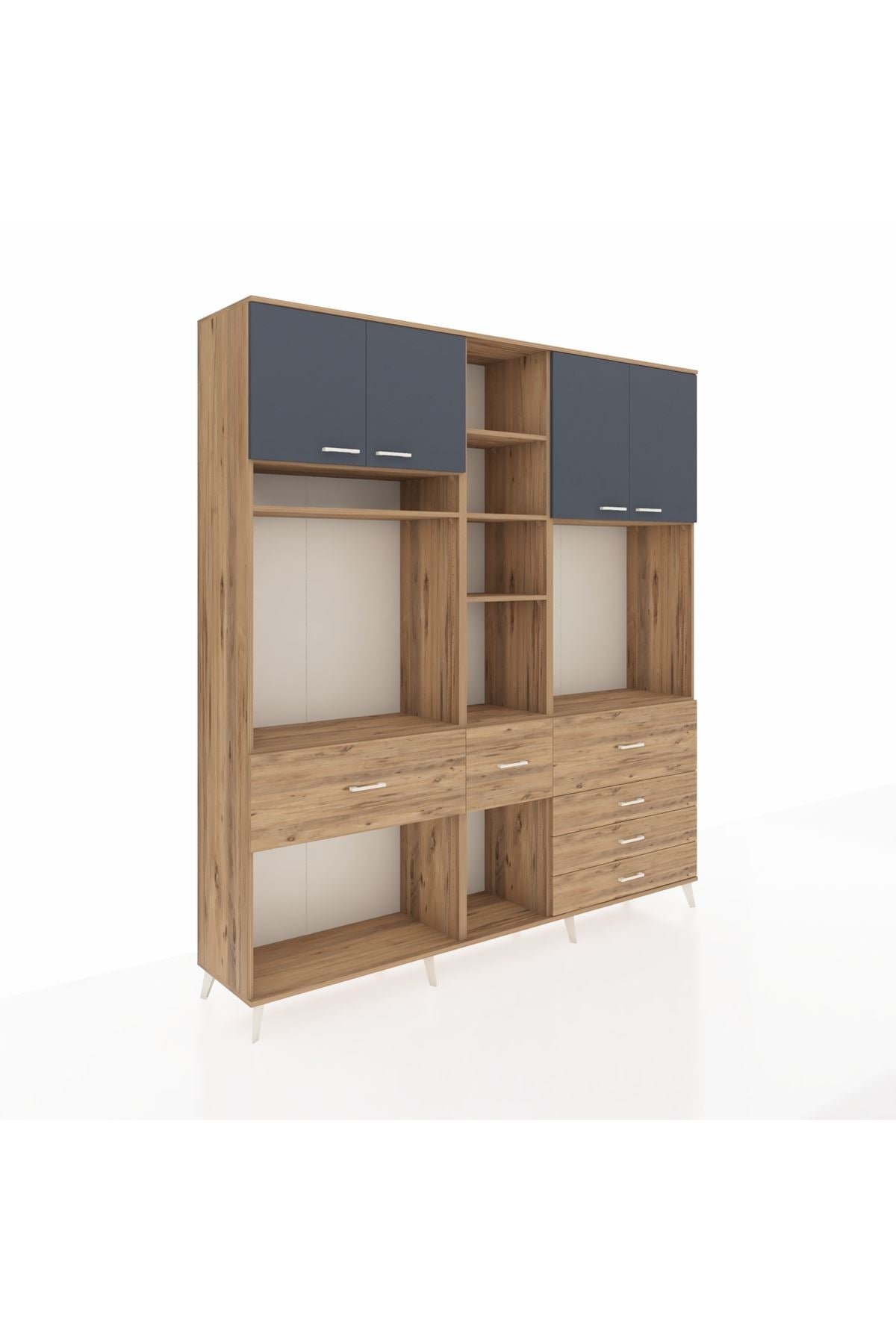 Hyperion Dolap 11 Raflı 6 Çekmeceli 4 Kapaklı 220x44x243 - S553M036V27B