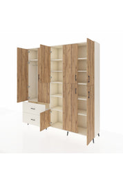 Hyperion Dolap 12 Raflı 2 Çekmeceli Tek Askılı 220x44x243 - S553M037V01B