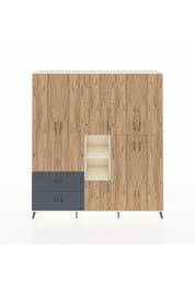 Hyperion Dolap 12 Raflı 2 Çekmeceli Tek Askılı 220x44x243 - S553M037V02B