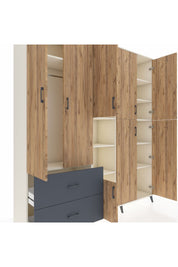 Hyperion Dolap 12 Raflı 2 Çekmeceli Tek Askılı 220x44x243 - S553M037V02B