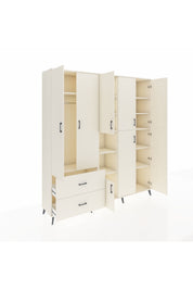 Hyperion Dolap 12 Raflı 2 Çekmeceli Tek Askılı 220x44x243 - S553M037V04B