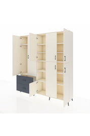 Hyperion Dolap 12 Raflı 2 Çekmeceli Tek Askılı 220x44x243 - S553M037V05B