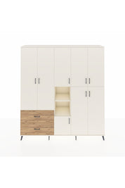 Hyperion Dolap 12 Raflı 2 Çekmeceli Tek Askılı 220x44x243 - S553M037V06B