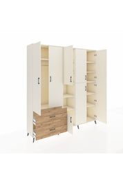 Hyperion Dolap 12 Raflı 2 Çekmeceli Tek Askılı 220x44x243 - S553M037V06B