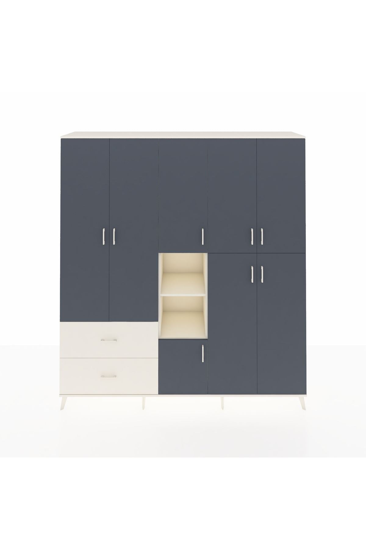 Hyperion Dolap 12 Raflı 2 Çekmeceli Tek Askılı 220x44x243 - S553M037V07B