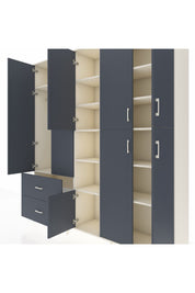 Hyperion Dolap 12 Raflı 2 Çekmeceli Tek Askılı 220x44x243 - S553M037V08B