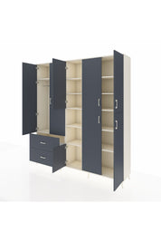 Hyperion Dolap 12 Raflı 2 Çekmeceli Tek Askılı 220x44x243 - S553M037V08B