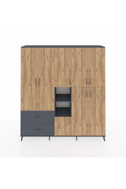 Hyperion Dolap 12 Raflı 2 Çekmeceli Tek Askılı 220x44x243 - S553M037V11B