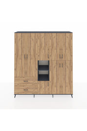 Hyperion Dolap 12 Raflı 2 Çekmeceli Tek Askılı 220x44x243 - S553M037V12B