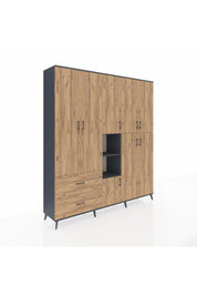 Hyperion Dolap 12 Raflı 2 Çekmeceli Tek Askılı 220x44x243 - S553M037V12B