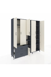 Hyperion Dolap 12 Raflı 2 Çekmeceli Tek Askılı 220x44x243 - S553M037V14B