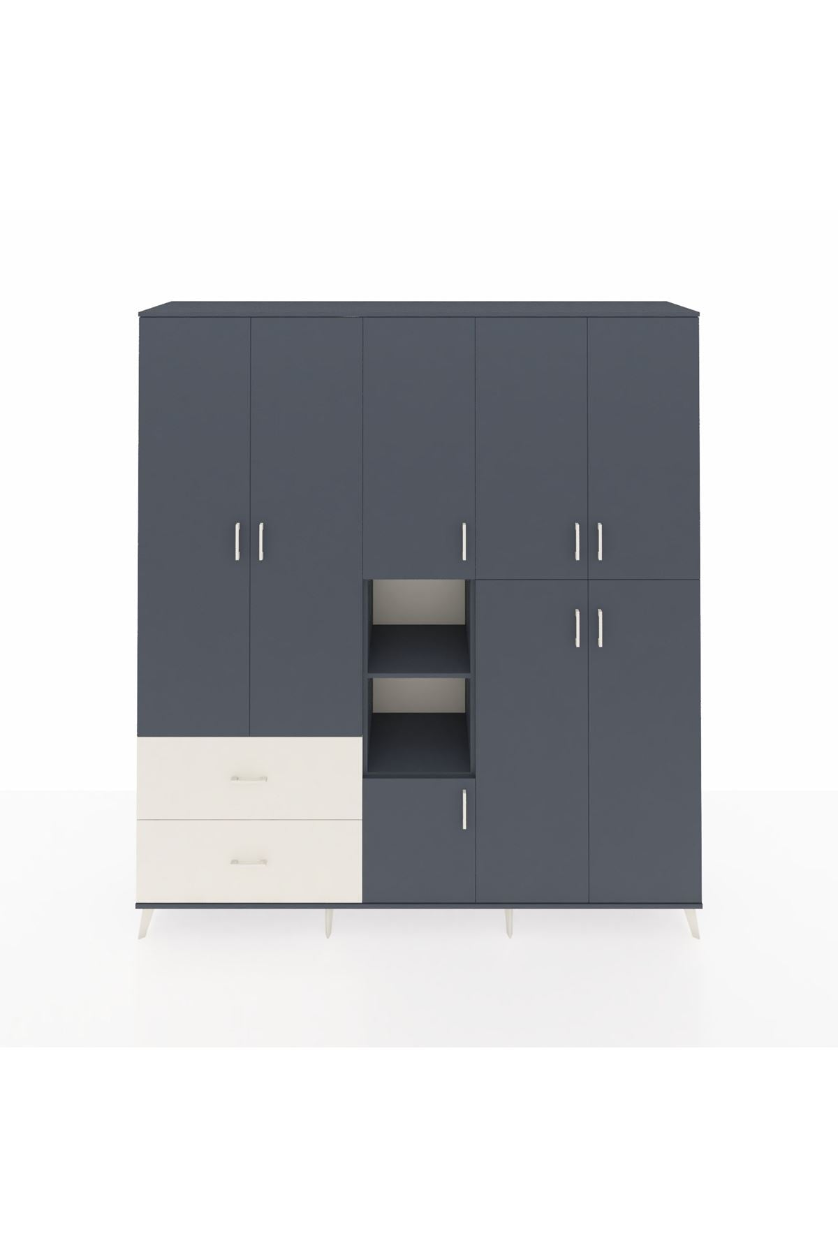 Hyperion Dolap 12 Raflı 2 Çekmeceli Tek Askılı 220x44x243 - S553M037V16B