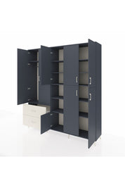 Hyperion Dolap 12 Raflı 2 Çekmeceli Tek Askılı 220x44x243 - S553M037V16B