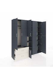 Hyperion Dolap 12 Raflı 2 Çekmeceli Tek Askılı 220x44x243 - S553M037V16B