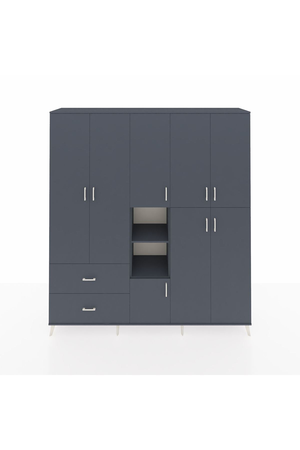 Hyperion Dolap 12 Raflı 2 Çekmeceli Tek Askılı 220x44x243 - S553M037V17B