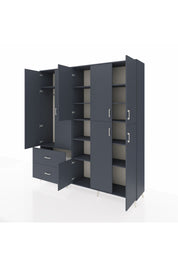 Hyperion Dolap 12 Raflı 2 Çekmeceli Tek Askılı 220x44x243 - S553M037V17B