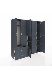 Hyperion Dolap 12 Raflı 2 Çekmeceli Tek Askılı 220x44x243 - S553M037V17B