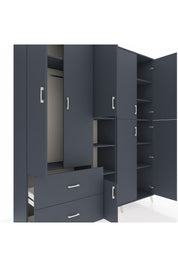 Hyperion Dolap 12 Raflı 2 Çekmeceli Tek Askılı 220x44x243 - S553M037V17B