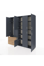 Hyperion Dolap 12 Raflı 2 Çekmeceli Tek Askılı 220x44x243 - S553M037V18B