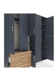 Hyperion Dolap 12 Raflı 2 Çekmeceli Tek Askılı 220x44x243 - S553M037V18B