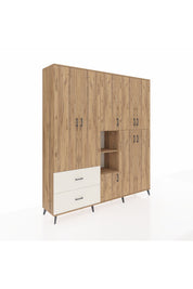 Hyperion Dolap 12 Raflı 2 Çekmeceli Tek Askılı 220x44x243 - S553M037V19B