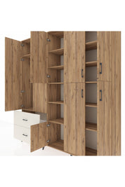 Hyperion Dolap 12 Raflı 2 Çekmeceli Tek Askılı 220x44x243 - S553M037V19B