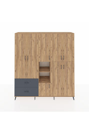 Hyperion Dolap 12 Raflı 2 Çekmeceli Tek Askılı 220x44x243 - S553M037V20B