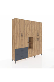 Hyperion Dolap 12 Raflı 2 Çekmeceli Tek Askılı 220x44x243 - S553M037V20B