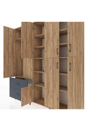 Hyperion Dolap 12 Raflı 2 Çekmeceli Tek Askılı 220x44x243 - S553M037V20B