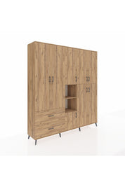 Hyperion Dolap 12 Raflı 2 Çekmeceli Tek Askılı 220x44x243 - S553M037V21B