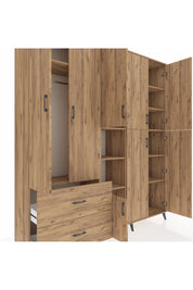 Hyperion Dolap 12 Raflı 2 Çekmeceli Tek Askılı 220x44x243 - S553M037V21B