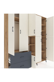 Hyperion Dolap 12 Raflı 2 Çekmeceli Tek Askılı 220x44x243 - S553M037V23B