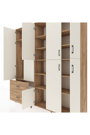 Hyperion Dolap 12 Raflı 2 Çekmeceli Tek Askılı 220x44x243 - S553M037V24B