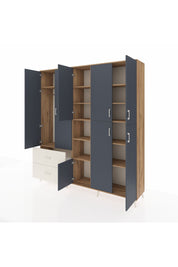 Hyperion Dolap 12 Raflı 2 Çekmeceli Tek Askılı 220x44x243 - S553M037V25B