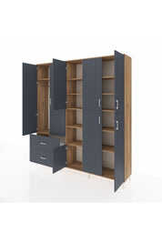 Hyperion Dolap 12 Raflı 2 Çekmeceli Tek Askılı 220x44x243 - S553M037V26B