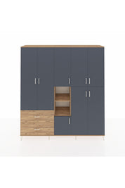 Hyperion Dolap 12 Raflı 2 Çekmeceli Tek Askılı 220x44x243 - S553M037V27B