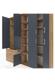 Hyperion Dolap 12 Raflı 2 Çekmeceli Tek Askılı 220x44x243 - S553M037V27B