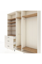 Hyperion Dolap 9 Raflı 3 Çekmeceli 3 Askılı 220x44x243 Aytaşı-Çam/Aytaşı