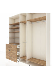 Hyperion Dolap 9 Raflı 3 Çekmeceli 3 Askılı 220x44x243 Aytaşı-Çam/Çam