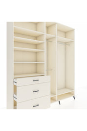Hyperion Dolap 9 Raflı 3 Çekmeceli 3 Askılı 220x44x243 Aytaşı-Aytaşı/Aytaşı