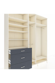 Hyperion Dolap 9 Raflı 3 Çekmeceli 3 Askılı 220x44x243 Aytaşı-Aytaşı/Antrasit